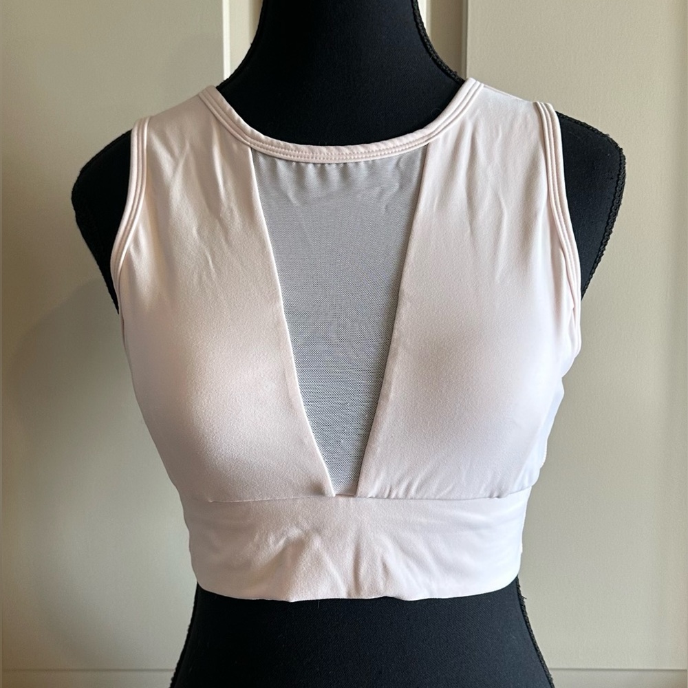 Mesh V Bra in Blush